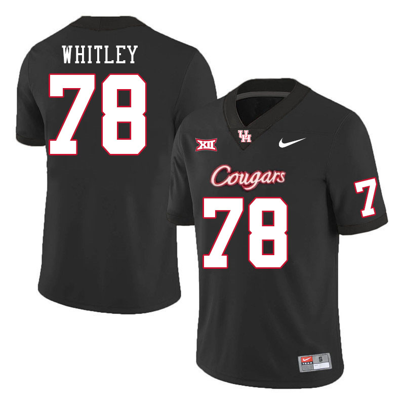 Houston Cougars #78 Wilson Whitley College Football Jerseys Stitched Sale-Black